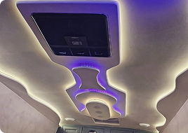 Med spa van interior mood lighting