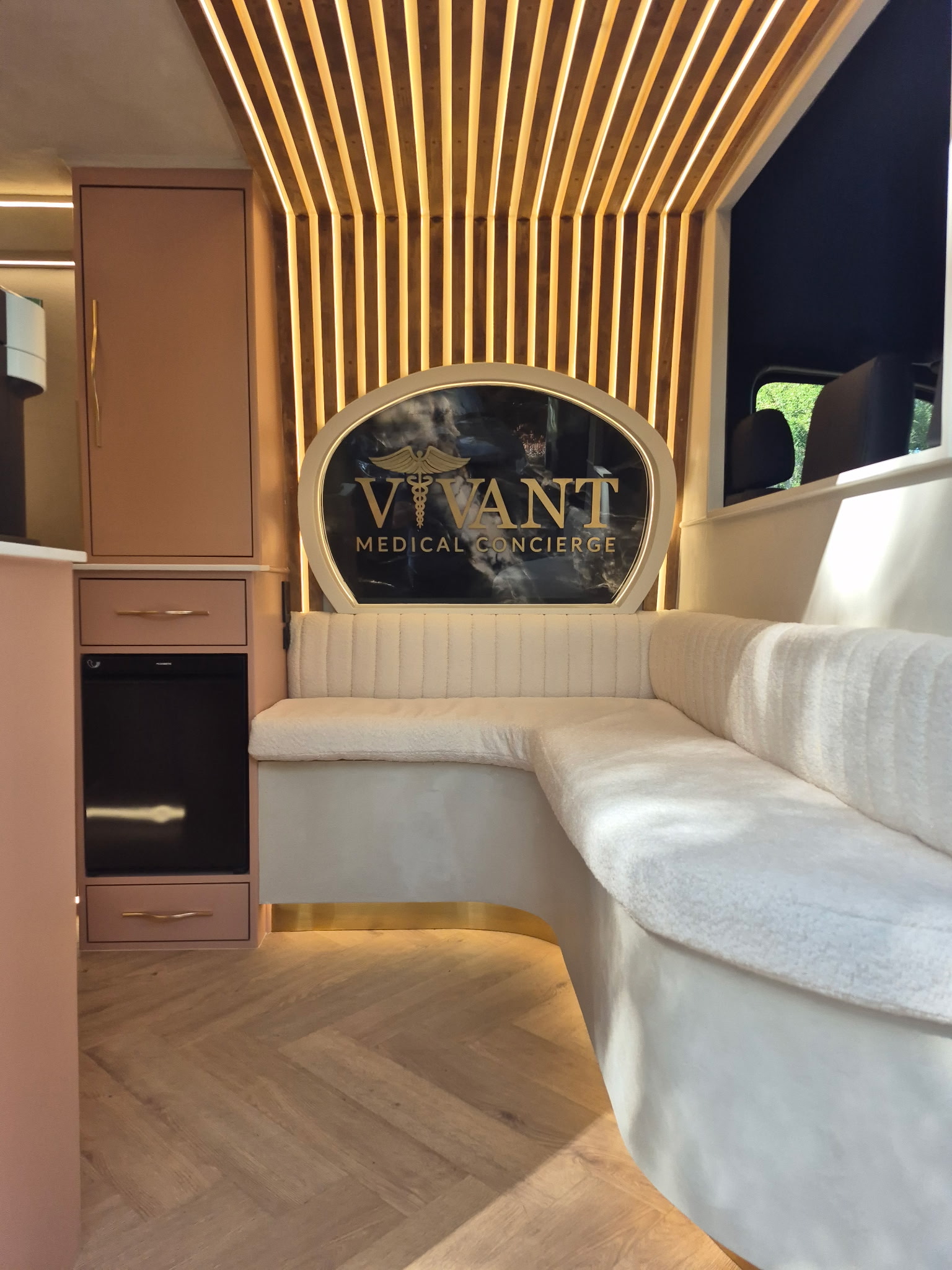 Luxury custom MedSpaVan interior in Florida