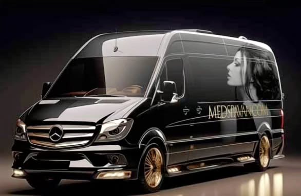 MedSpaVan build in progress inside the workshop